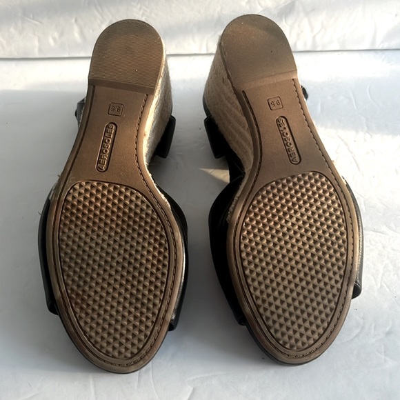 AEROSOLES Shoes $80 Women Cleverdale Leather Espadrille Wedge Sandals Size 9.5M - Picture 6 of 6
